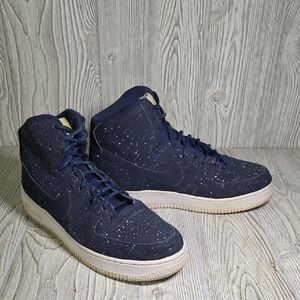 Nike Lunar Force Air Force 1 Speckle Midnight Navy Athletic Sneakers Mens 8.5